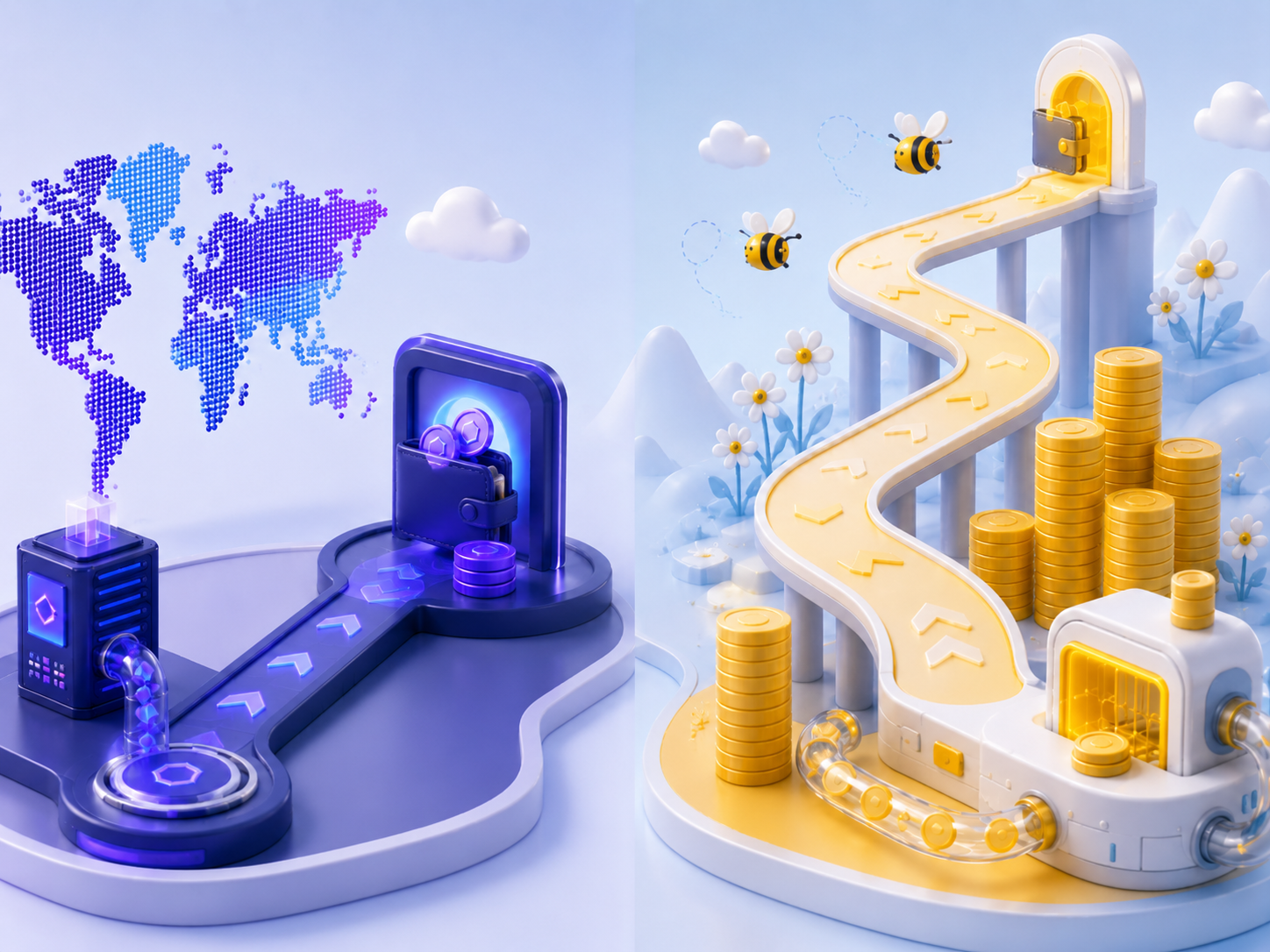 Comparison of the path to 1 payment