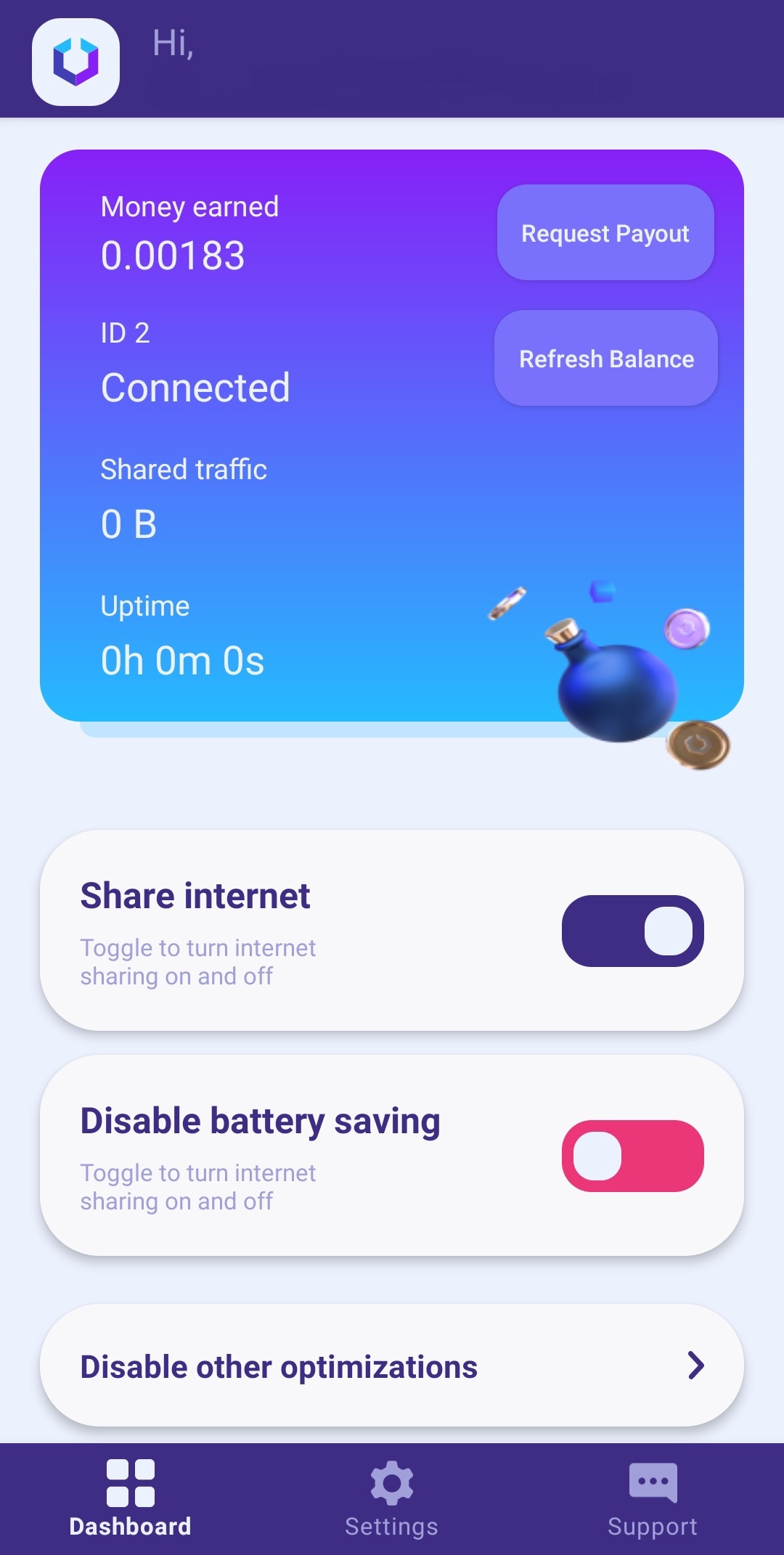 The interface of mobile ByteLixir app  