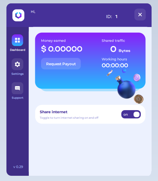 The ByteLixir app's interface on Windows