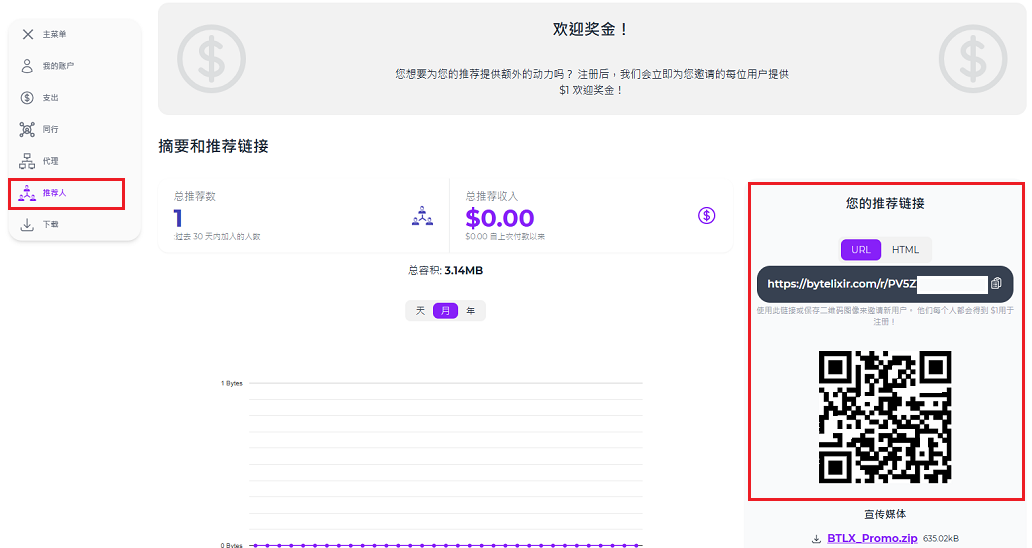 推荐链接：通过ByteLixir出售您的带宽