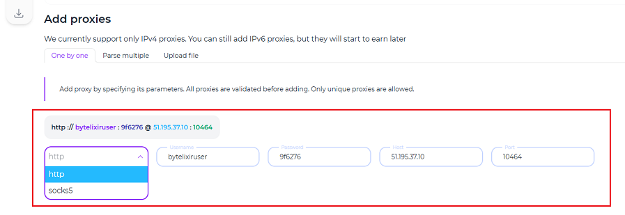 What is a proxy in terms of our app to sell bandwidth for crypto?