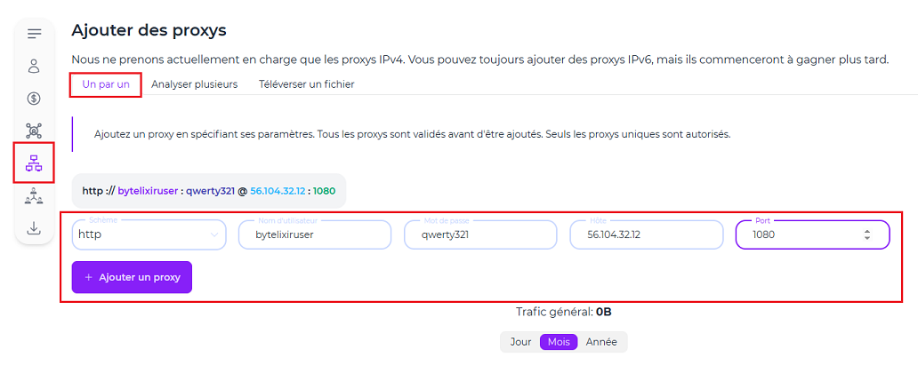 Qu'est-ce qu'un proxy dans notre app de vente de bande passante crypto ?