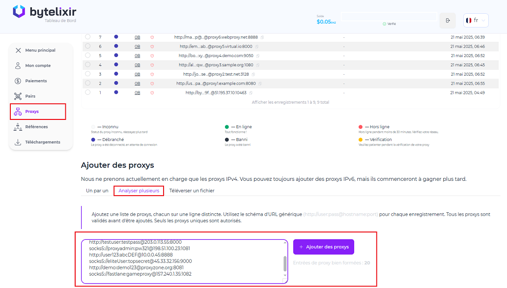 Qu'est-ce qu'un proxy dans notre app de vente de bande passante crypto ?