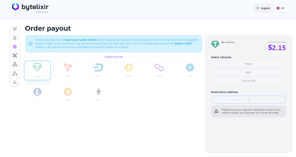 Как получить заработок от монетизации трафика с ByteLixir