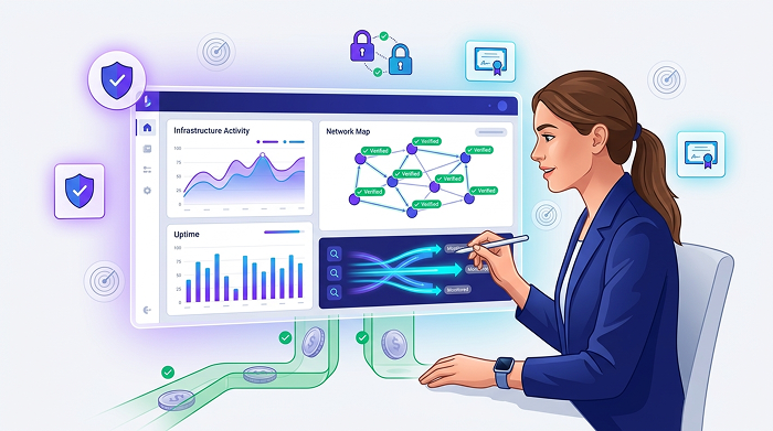 A specialist analyzes the data