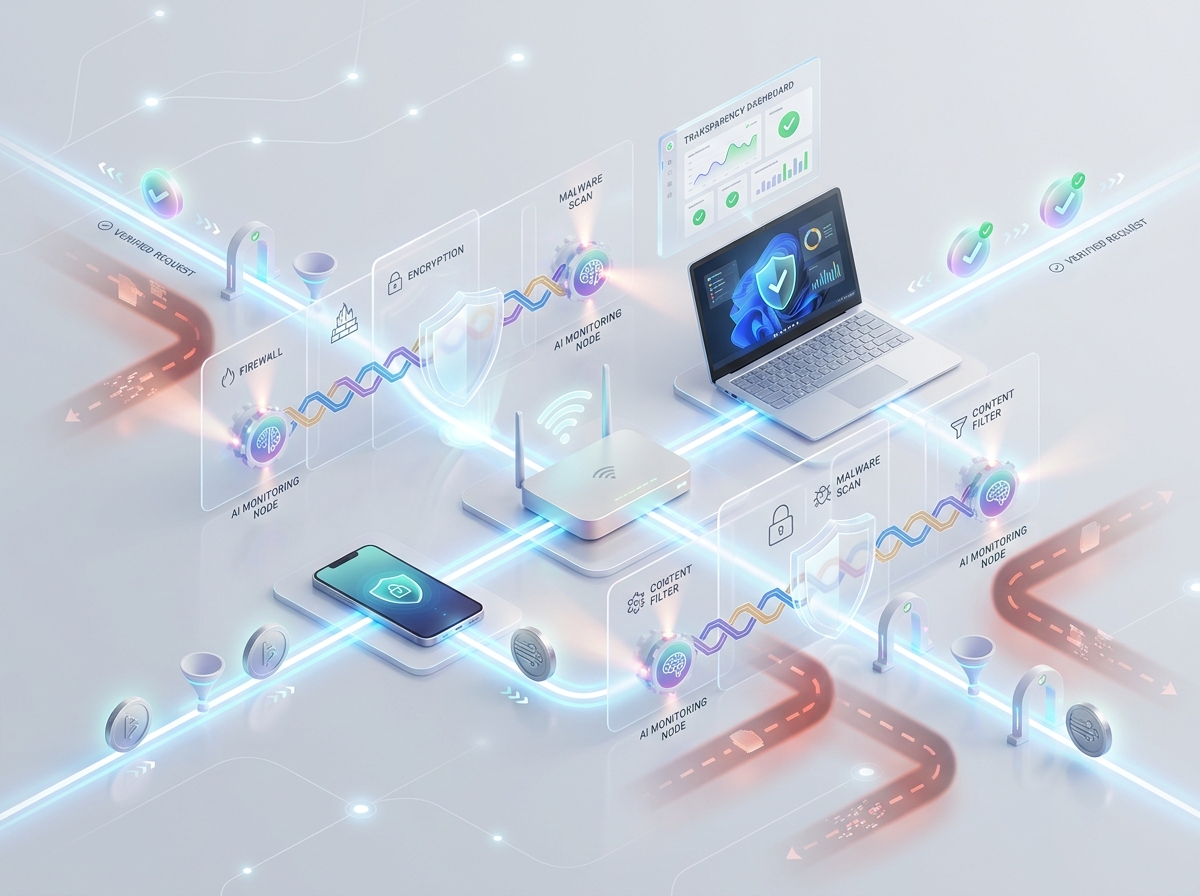 Traffic moves between devices